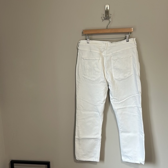 AGOLDE Riley Jean Crop White Button Fly High Rise Straight Jean Sz 32 - Picture 7 of 16